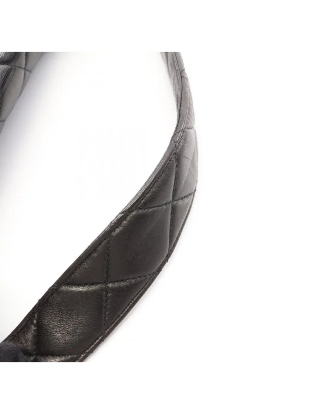 Chanel Quilted Face Black Lambskin Shoulder Bag